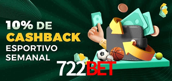 10% de bônus de cashback na 722bet
