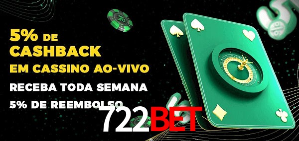 Promoções do cassino ao Vivo 722bet